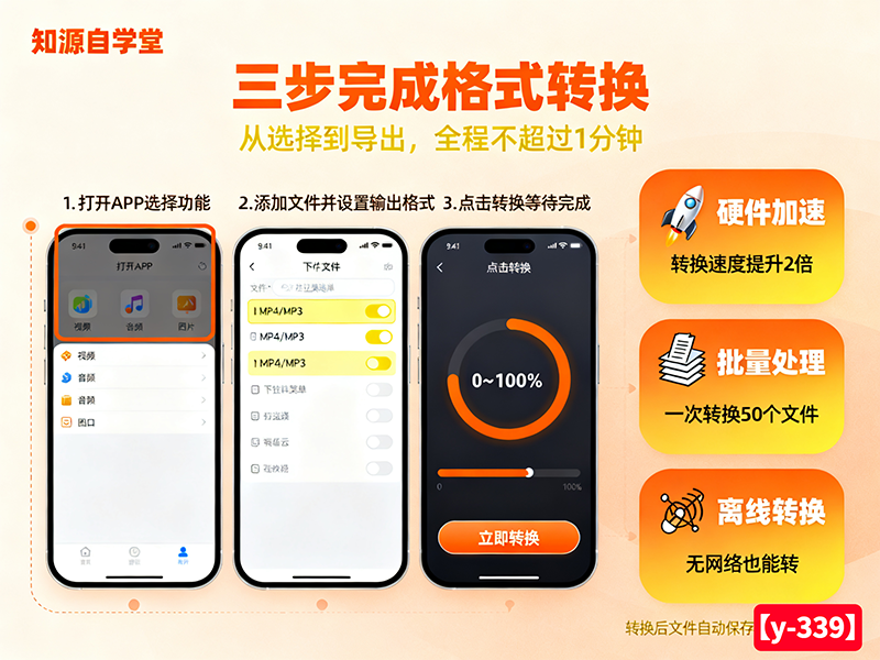 【y-339】手机版格式工厂！完全免费，音视频图片免登录轻松转，多格式全覆盖