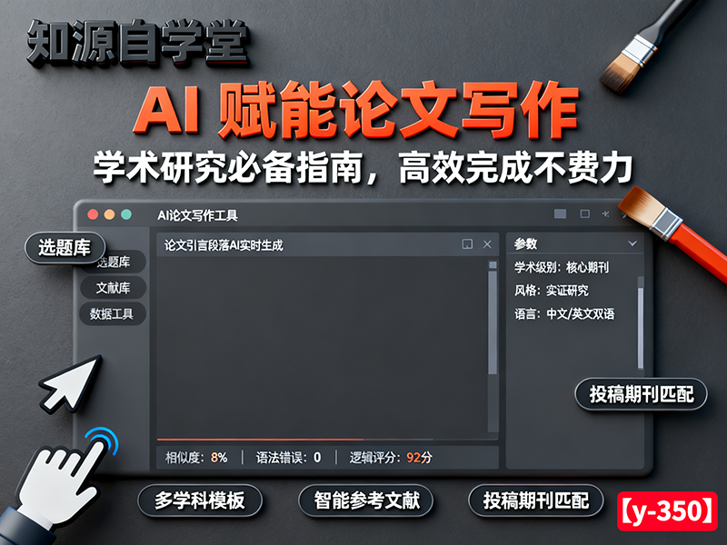 AI 赋能论文写作：学术研究必备指南，高效完成不费力【y-350】