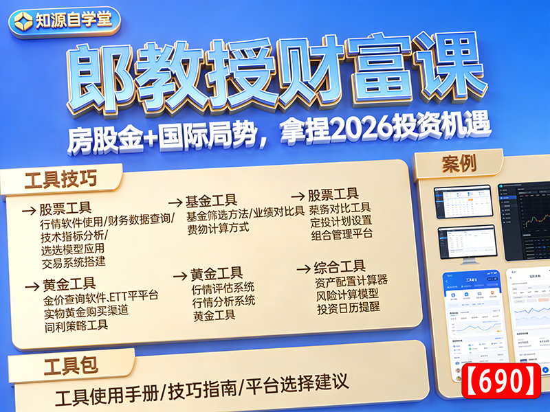 郎教授财富课！房股金+国际局势，拿捏2026投资机遇【690】