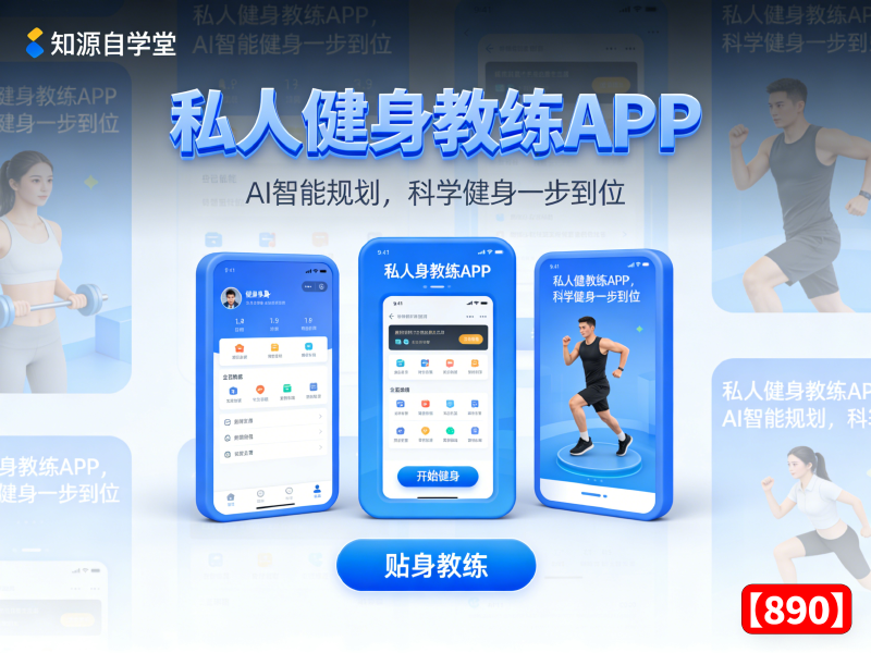 私人健身教练APP！AI智能规划，科学健身一步到位【890】
